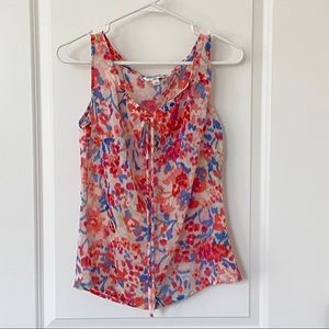 Banana Republic Dressy tank top, pink maroon blue and beige size Petite Small